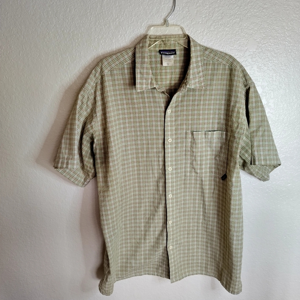 Patagonia Puckerware Plaid Button Down Shirt Sz Xl